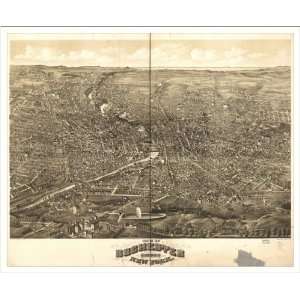 Historic Rochester, New York, c. 1880 (M) Panoramic Map Poster Print 