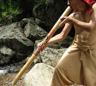 of rice fields thai bamboo aboriginal didgeridoo large flower artwork