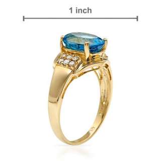 Brand New 3.22 CTW Topaz 18K Gold Ring Size 6.5 Weight 4.9g. Free US 