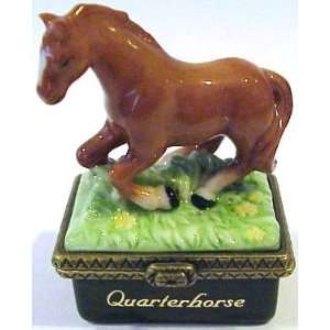  Quarter Horse Porcelain Hinged Box: Home & Kitchen