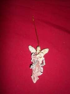 BEAUTIFUL CHRISTMAS ORNAMENT VICTORIAN ANGEL MADE OF RESIN  