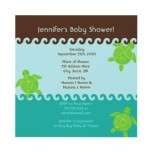 Honu Waves Baby Shower   Blue   Square Announcements by 
