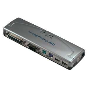 com QVS 8 Port USB Slim Docking Station with CAT5 RJ45 Ethernet Port 
