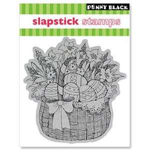   Black Cling Rubber Stamp 4X5.25 Easter Basket: Arts, Crafts & Sewing