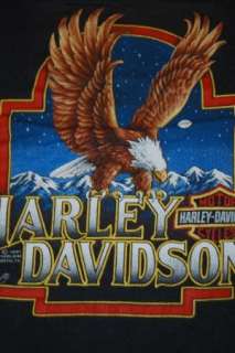 vtg 1987 harley davidson 3d t shirt xl very soft  