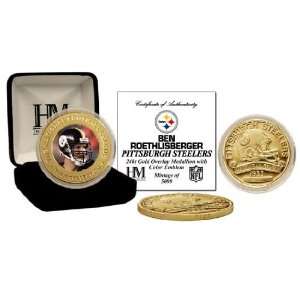  Ben Roethlisberger 24Kt Gold Commemorative Coin Sports 