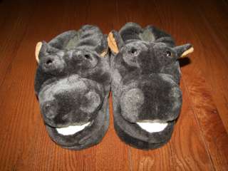 LITTLE HIPPOS ANIMAL FEET HOUSE SLIPPERS Size: Kids Large  