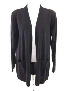 EXCLUSIVELY MISOOK Black Open Front Knit Cardigan Sz P  