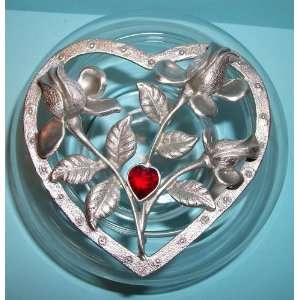  Spoontiques Pewter Roses Glass Potpourri Bowl Everything 