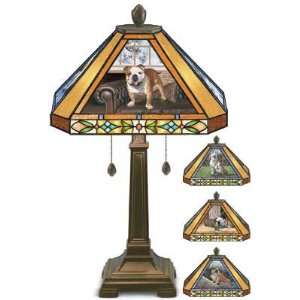  Bulldog Stained Glass Lamp by Rick Garland: Home 