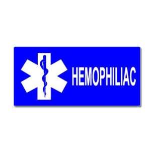  Hemophiliac With Star Of Life   Window Bumper Sticker 