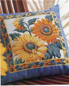 Labores Extra #48 100 Page Cross Stitch Book   Blue&White, Sunflowers 