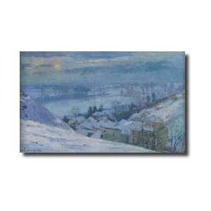  The Village Of Herblay Under Snow 1895 Giclee Print