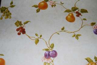 Lot of 3 Rolls of Fruit Trail Wallpaper W1045  