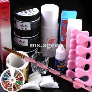   Powder liquid Brush pen Cuticle oil Nail tips Form glue Tool US  