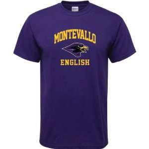  Montevallo Falcons Purple English Arch T Shirt Sports 