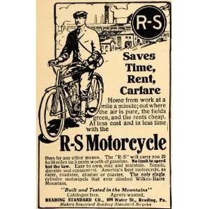  1914 Ad Reading R S Motorcycle Wilkes Barre Mountain 