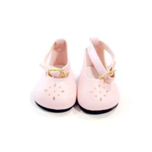  American Girl Doll Clothes Pink Ankle Strap Shoes: Toys 