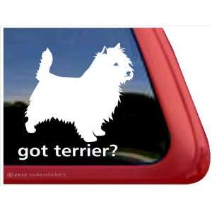   Terrier? ~ Cairn Terrier Vinyl Window Auto Decal Sticker: Automotive