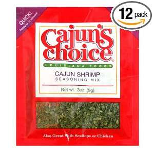Cajuns Choice Shrimp Seasoning Mix, .3 Ounce Packages (Pack of 12 