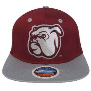  Mississippi State Retro Logo Snapback Cap Hat Burgundy 
