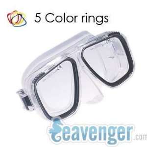  Saturn with color rings   snorkel scuba dive mask   Clear 