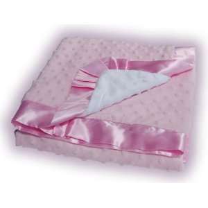  Pink Girl Minky Dot Baby Blanket: Baby