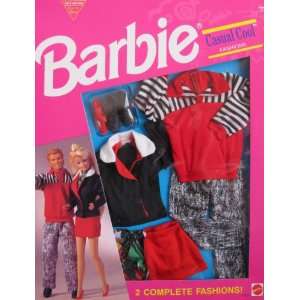 Barbie & Ken Casual Cool Fashions   2 Complete Fashions! Easy To Dress 