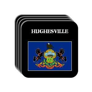 US State Flag   HUGHESVILLE, Pennsylvania (PA) Set of 4 Mini Mousepad 