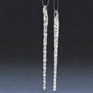 GLASS ICICLE ORNAMENTS