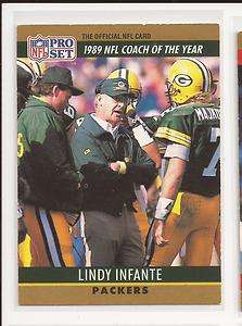 1990 LINDY INFANTE PRO SET COACH OF THE YEAR CARD #3 GB  