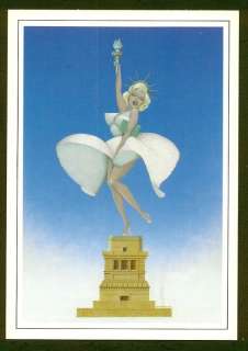 oz Statue of Liberty postcard, Marilyn Monroe  