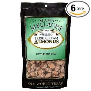 Mama Mellaces Irish Cream Almonds, 4 Ounce Pouch (Pack of 6)  
