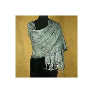  NOVICA Wool shawl, Quiet Aura