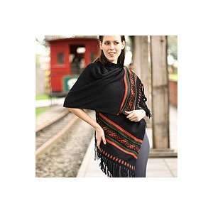  NOVICA 100% alpaca shawl, Inca Autumn