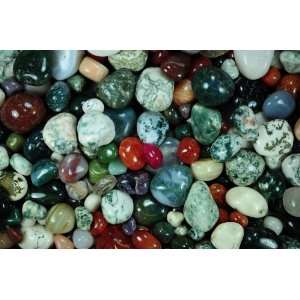 Exotic Indian Mix of Assorted Tumbled Stones   1/4 Pound 