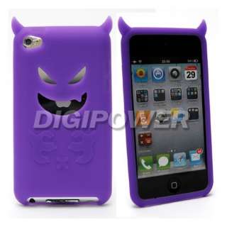 PURPLE DEVILISH CASE COVER SKIN FOR IPOD TOUCH 4 4G  