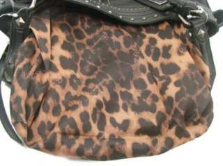 Designer Purses B Makowsky Black Leather Ghana Stud Shopper Handbag 