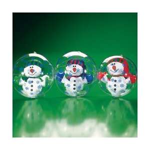  3 pc Inflatable Snowman Beach Balls: Toys & Games