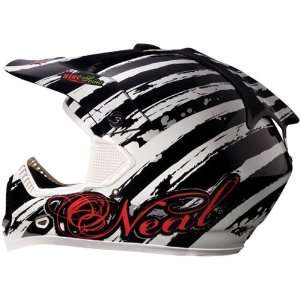 neal 09 Series 9 Mazuma White Red MX Riding Helmet (SizeL)  