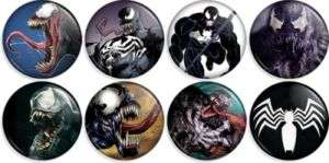 VENOM Pin Button Pinback Badges spiderman marvel set2  