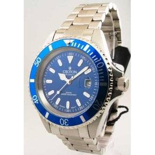 Croton Automatic Diver Mens Watch Blue Dial: Watches