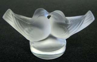 LALIQUE KISSING DOVES LOVEBIRDS FIGURINE/PAPERWEIGHT  