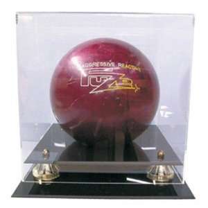    Bowling Ball Display Case with Gold Risers