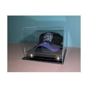    Basketball Cap Display Case with Gold Risers