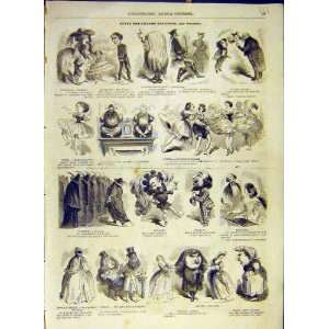  1858 Sketches Marcelin Theatre Revue French Print