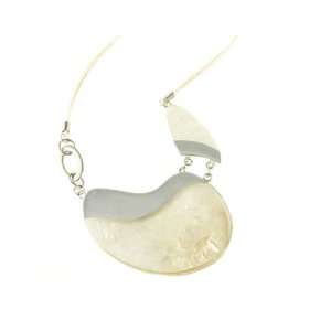  Marana Jewelry Large White Mother Of Pearl Necklace 