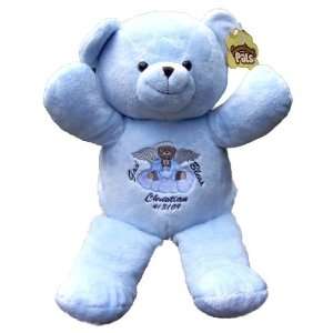  God Bless ___ Personalized 20 Blue Bear Baby