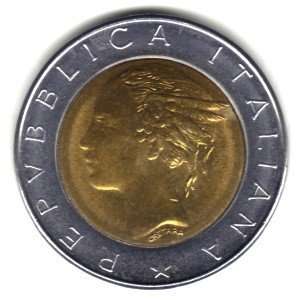  1984 Italy Bi metallic 500 Lira Coin KM#111 Everything 