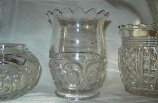 Eapg Pattern Glass Celery Dish Dresser Jar  